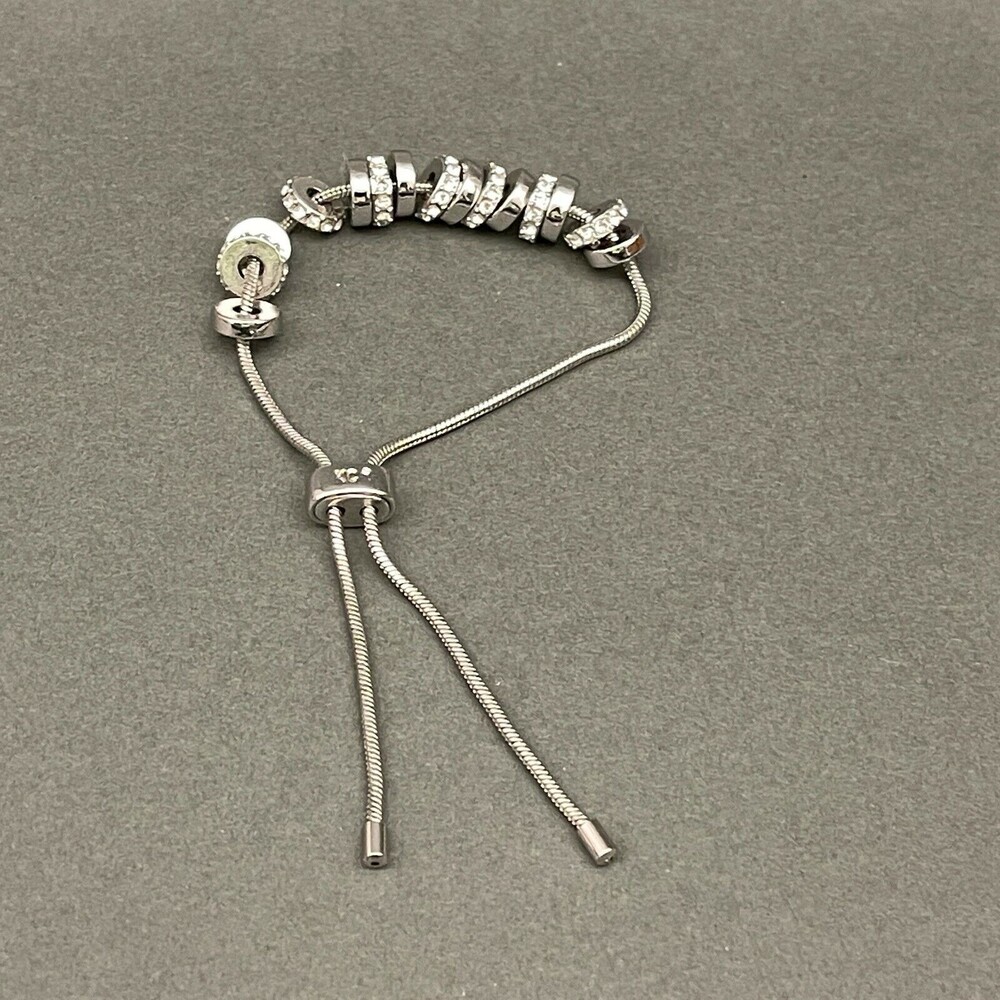 KC Silver-tone Chain Rhinestones Women's Fashion Bracelet NWOT